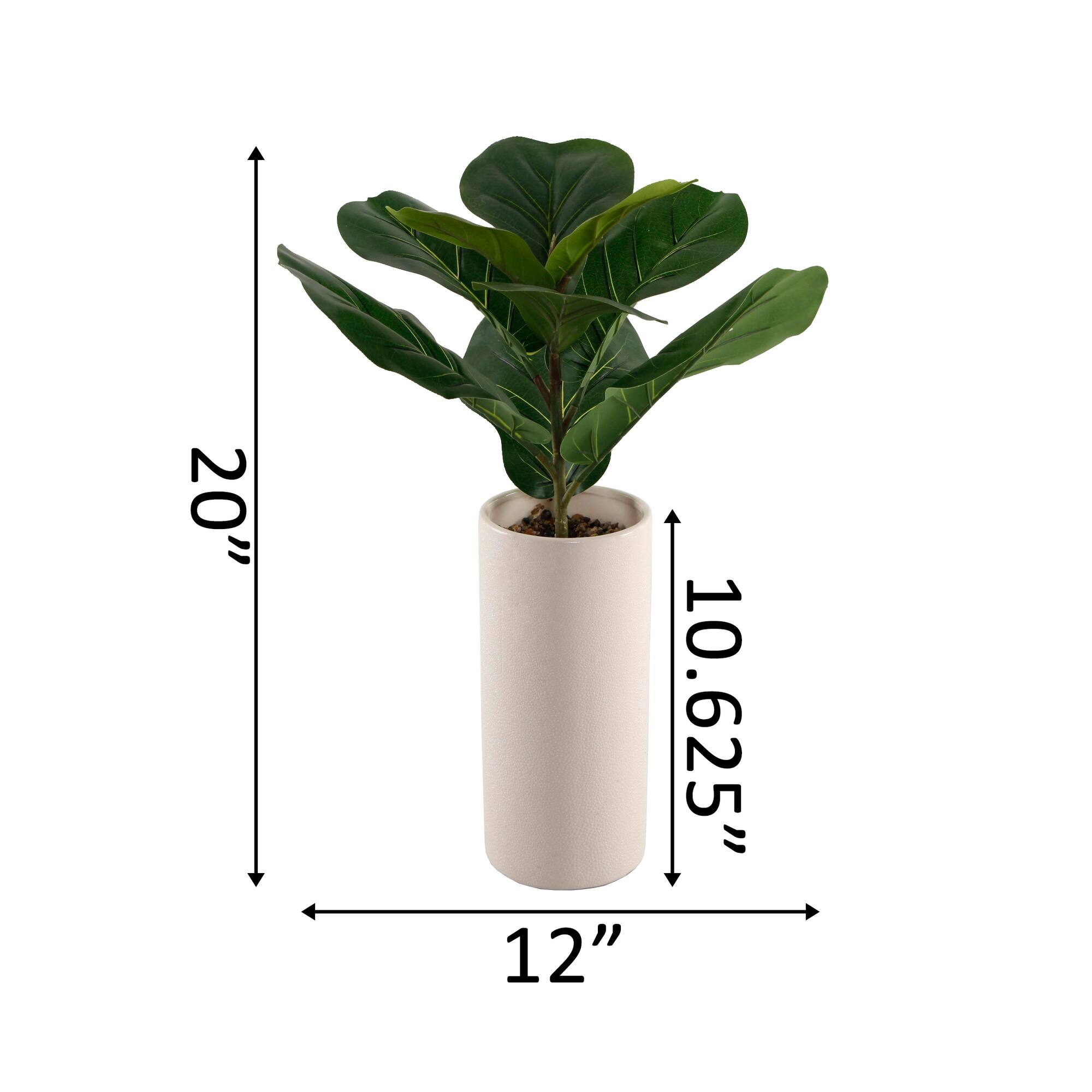 Flora Bunda® 20" Fiddle In 10.5" Textured Ceramic Vase